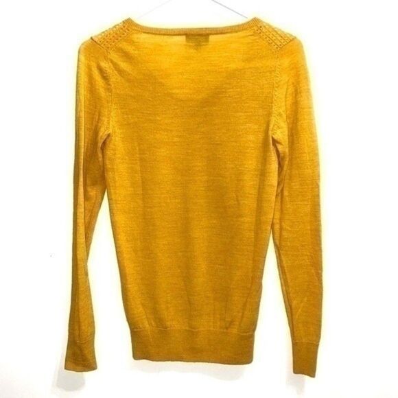The Limited women’s size XS mustard yellow v-neck sweater 283B1 - Picture 4 of 8